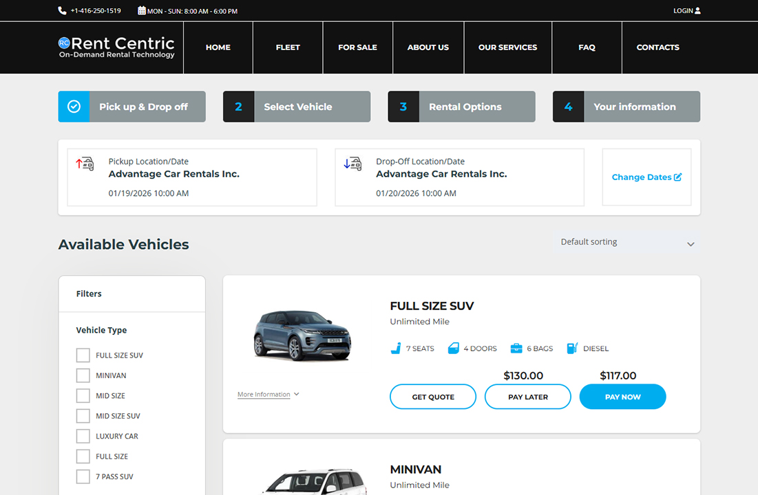 Select Vehicle Pick